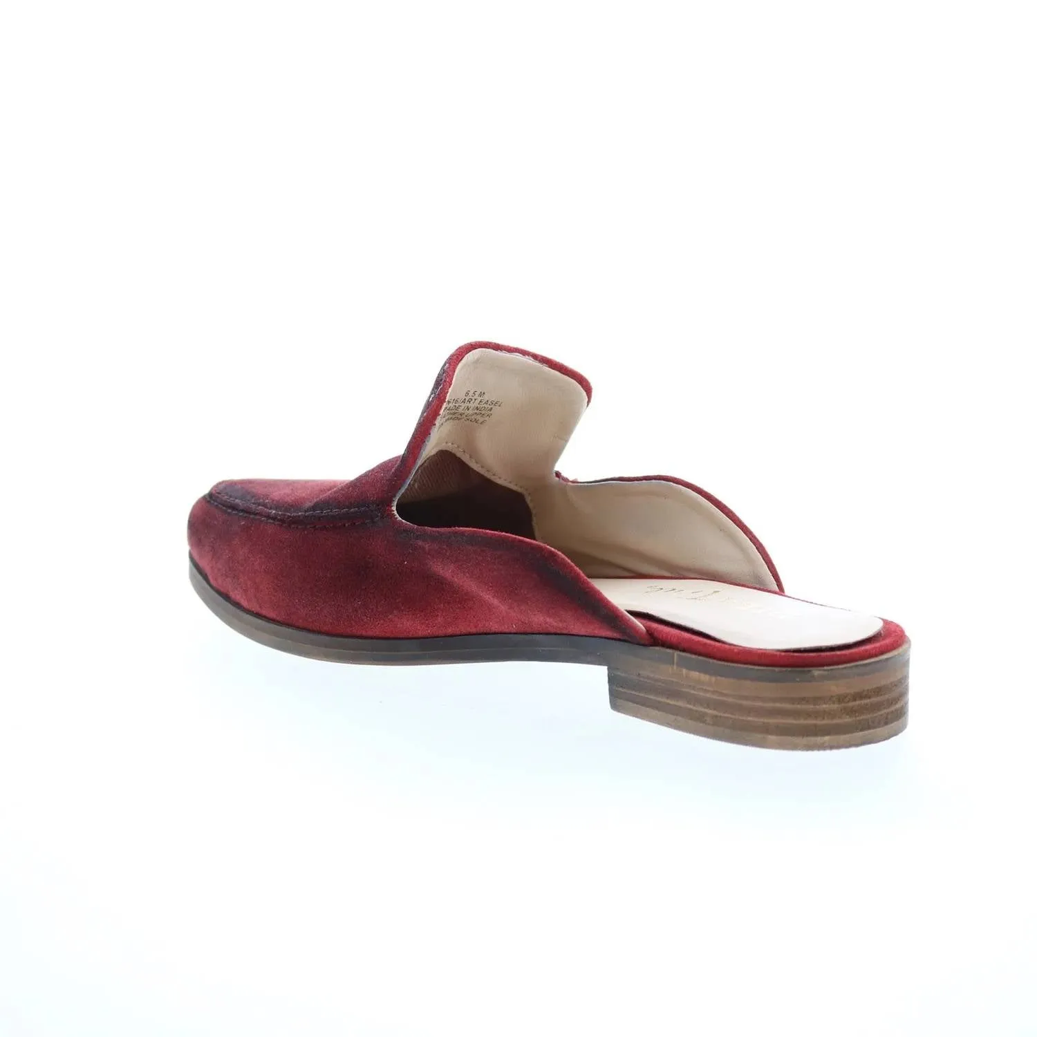 Women's Art Easel Mule In Red Suede