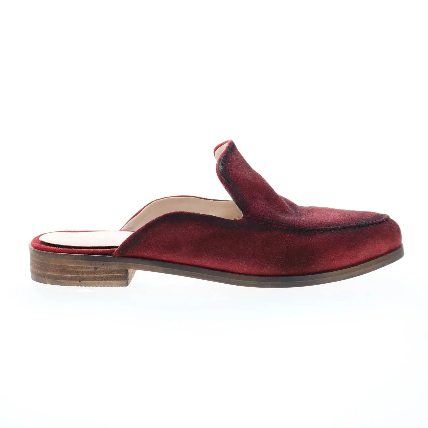 Women's Art Easel Mule In Red Suede