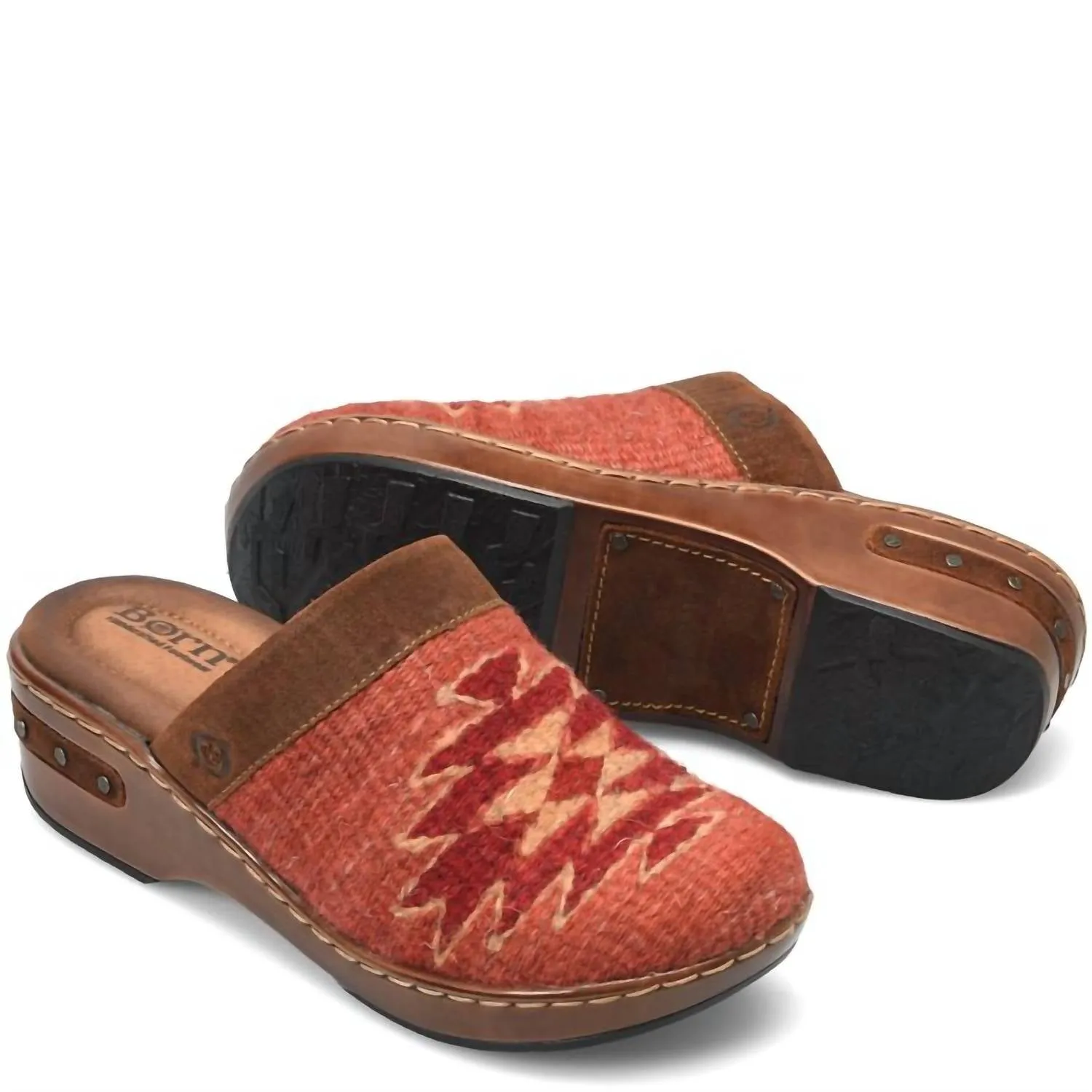 Women's Bandy Comfort Clog In Brown/rust