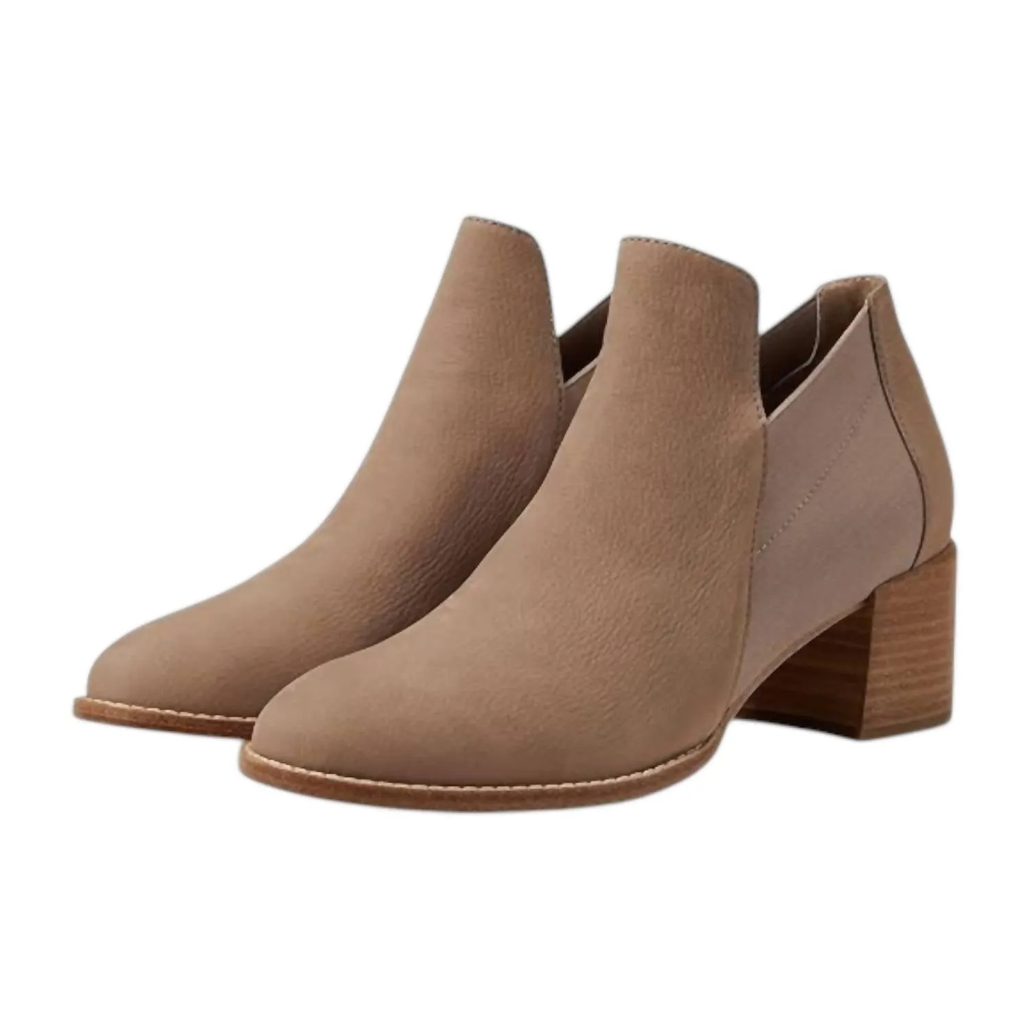 Women's Bayo Earth Booties In Earth Tumbled Nubuck