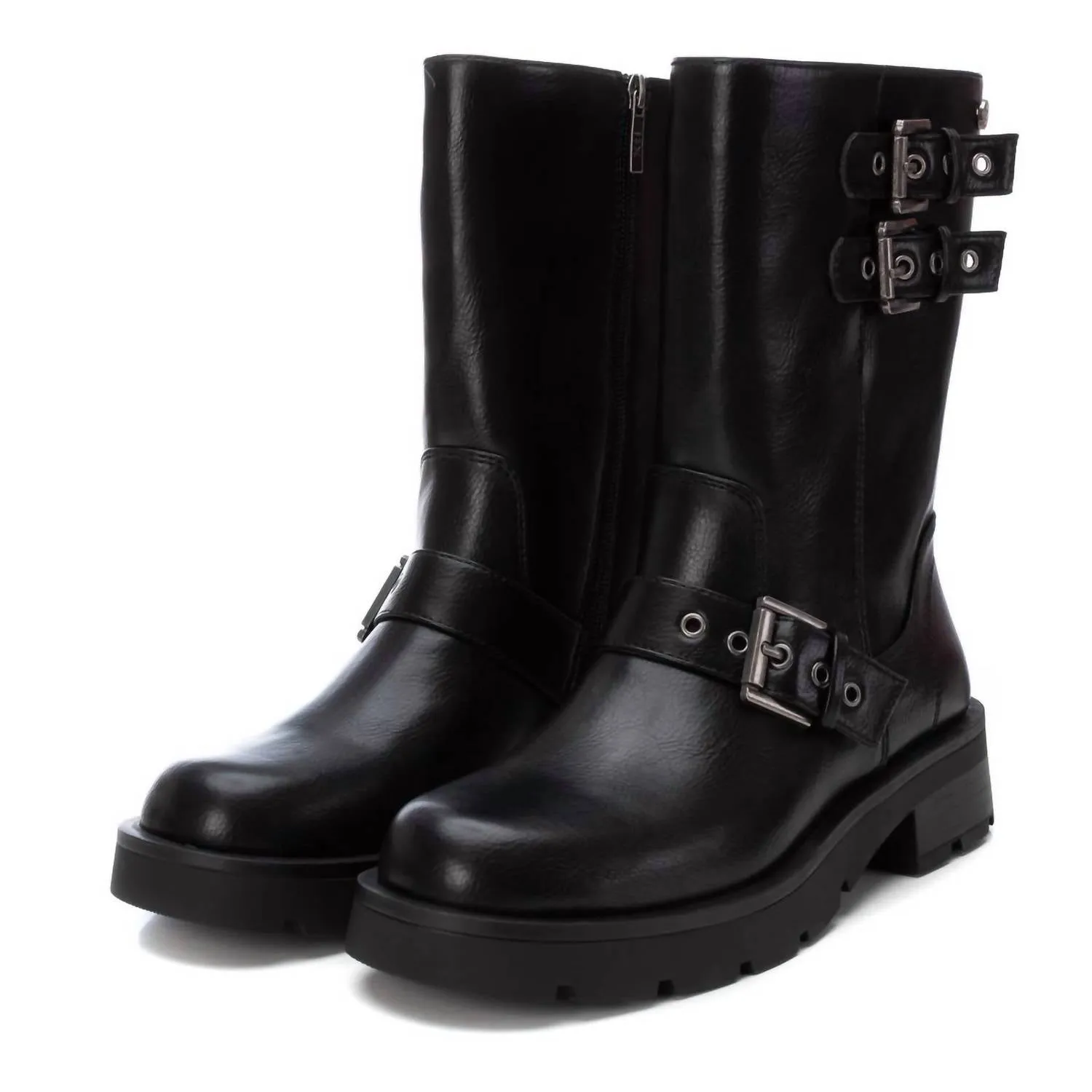 Women's Biker Booties In Black