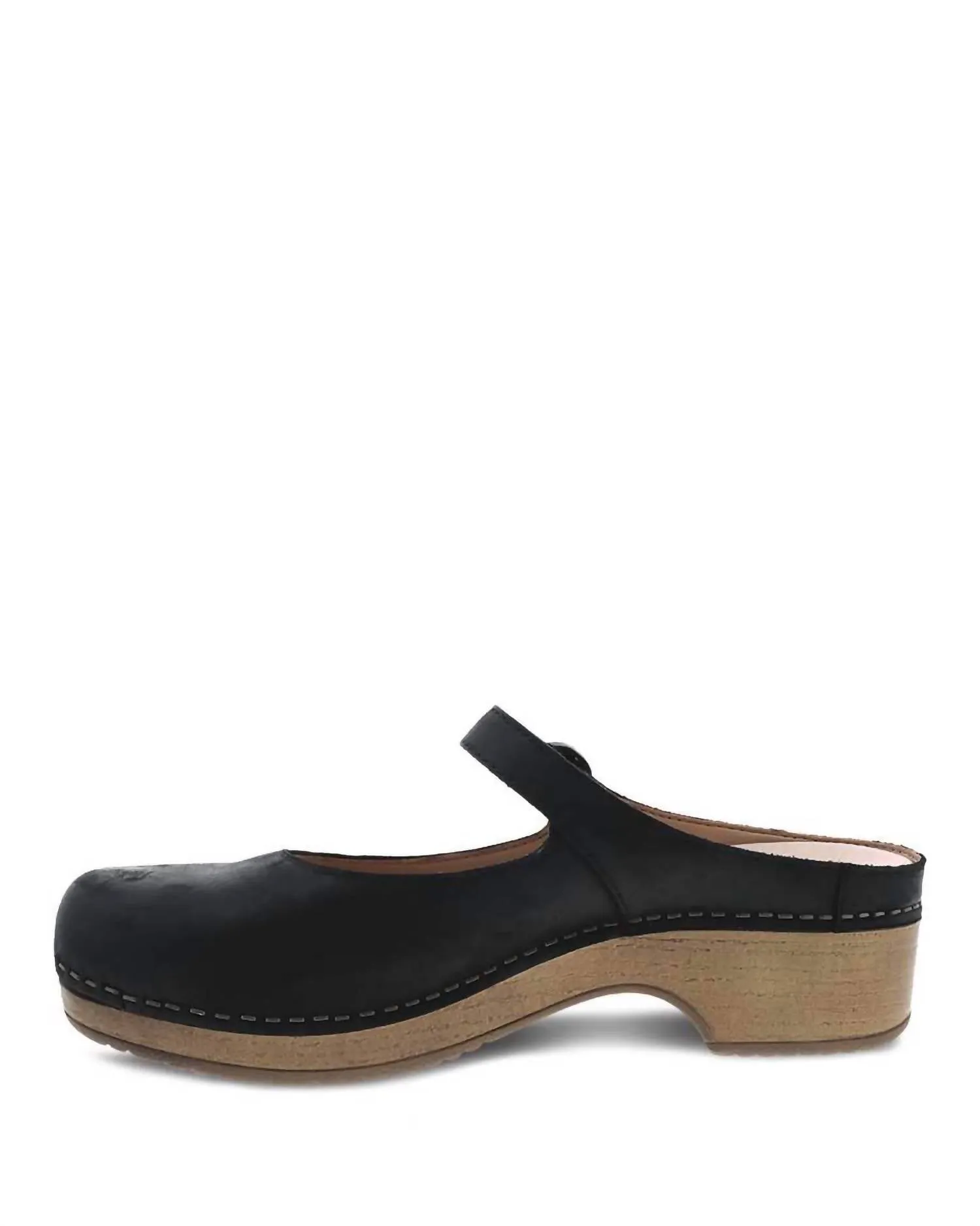 Women's Bria Burnished Mary Jane Mule In Black
