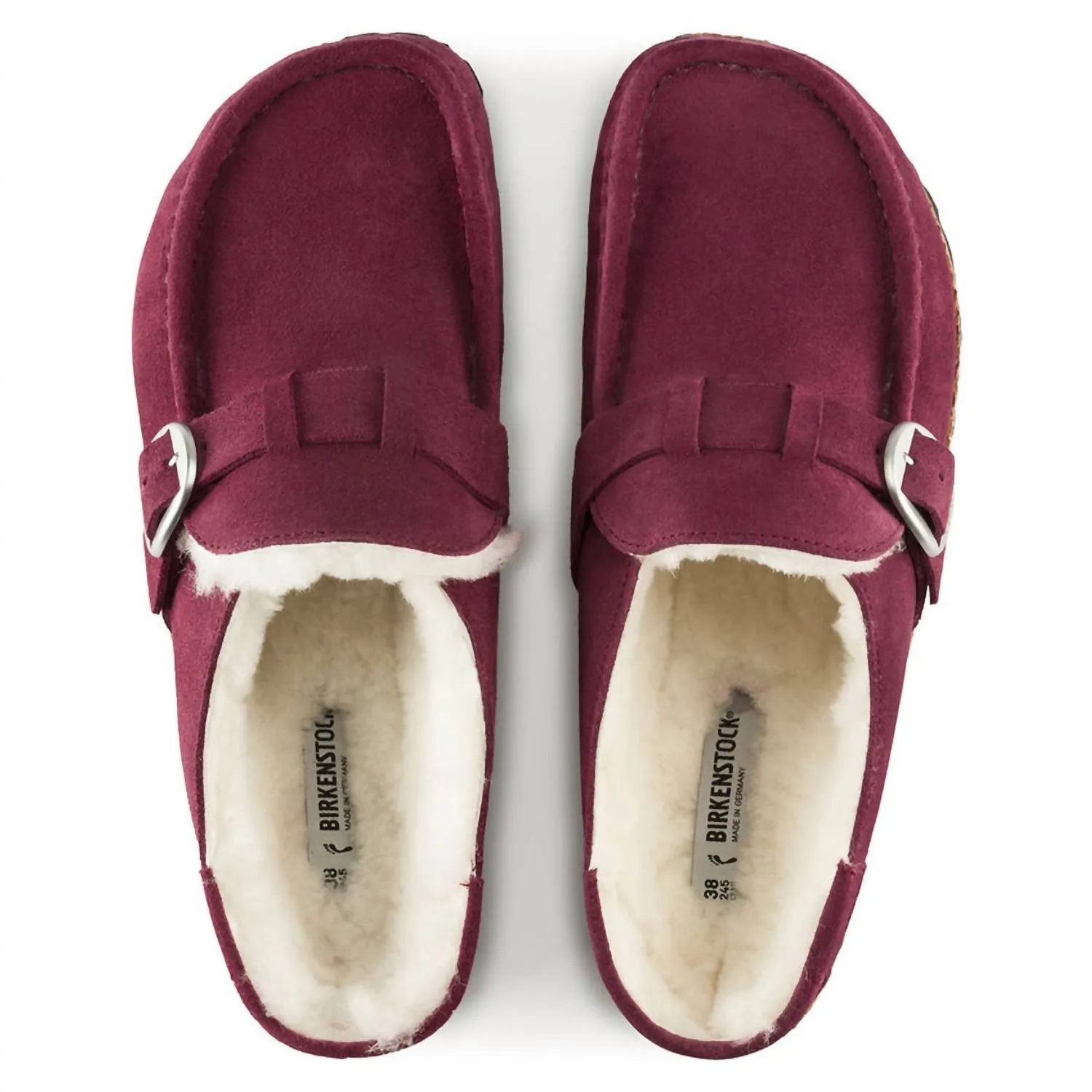 Women's Buckley Shearling Moccasin Clog In Maroon
