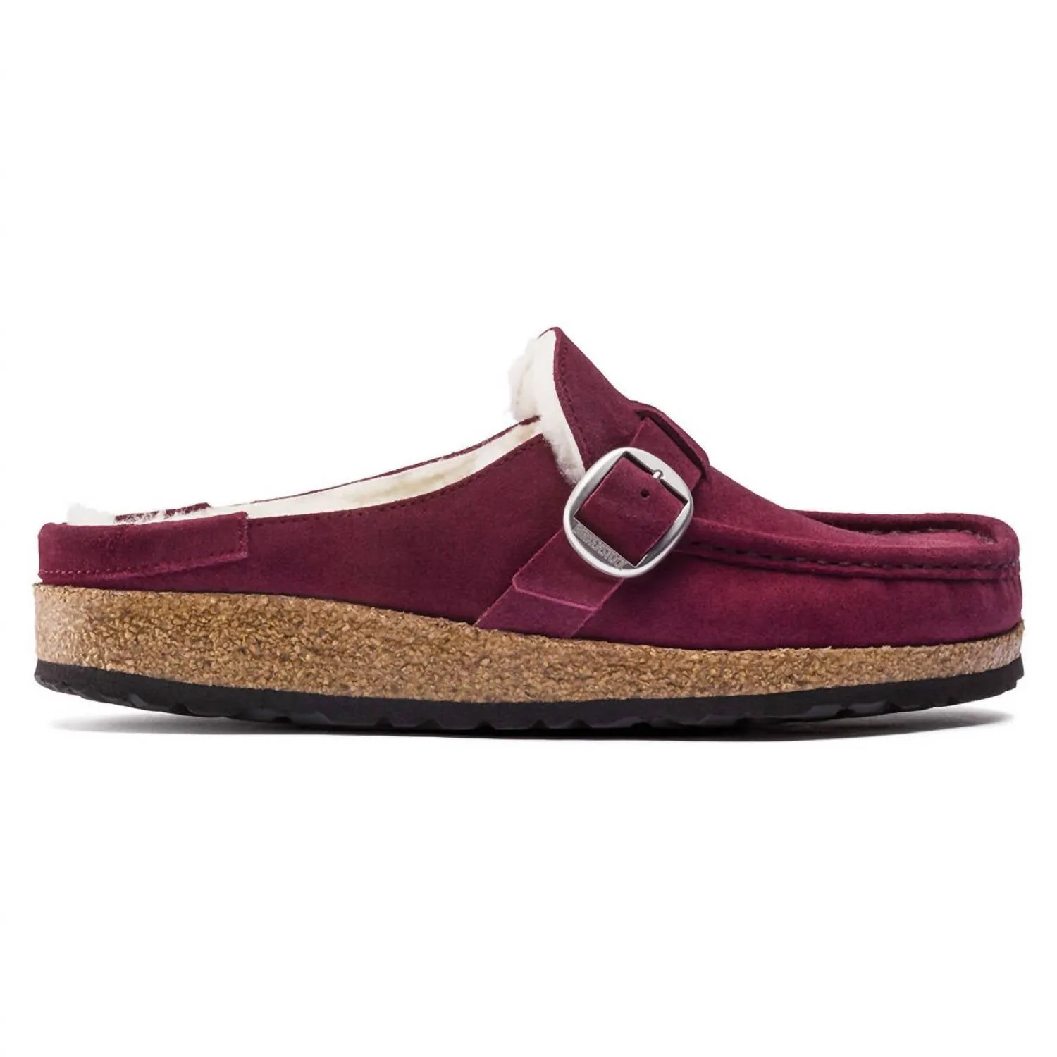 Women's Buckley Shearling Moccasin Clog In Maroon