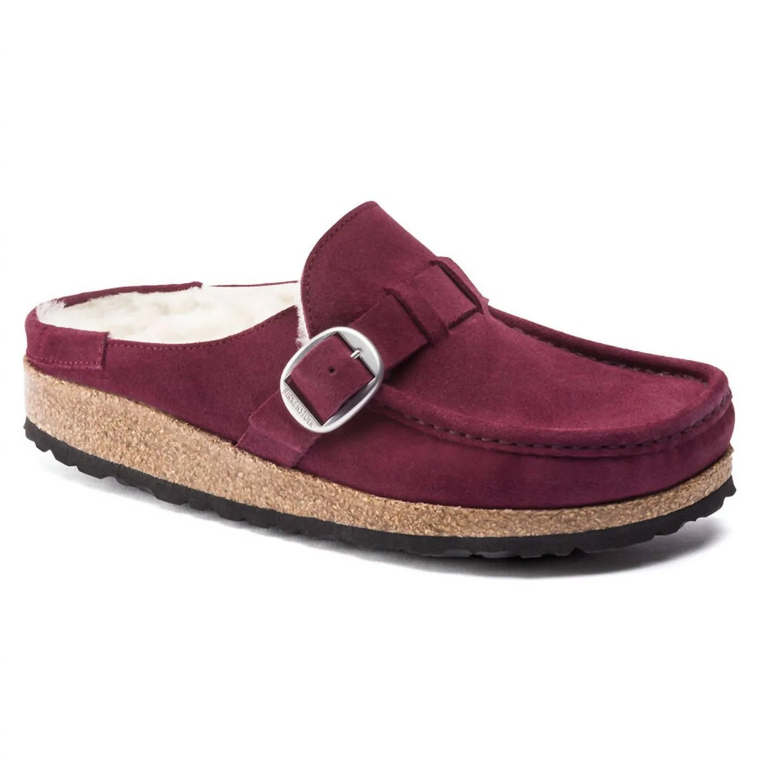 Women's Buckley Shearling Moccasin Clog In Maroon