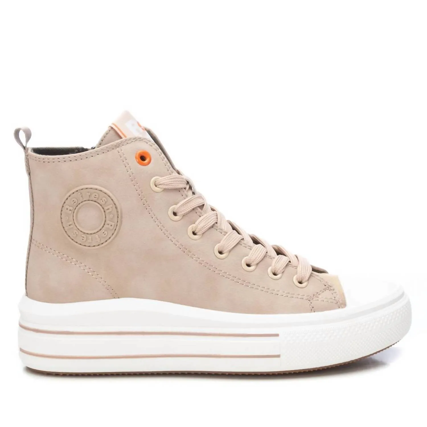 Women's Canvas Ankle Booties In Beige