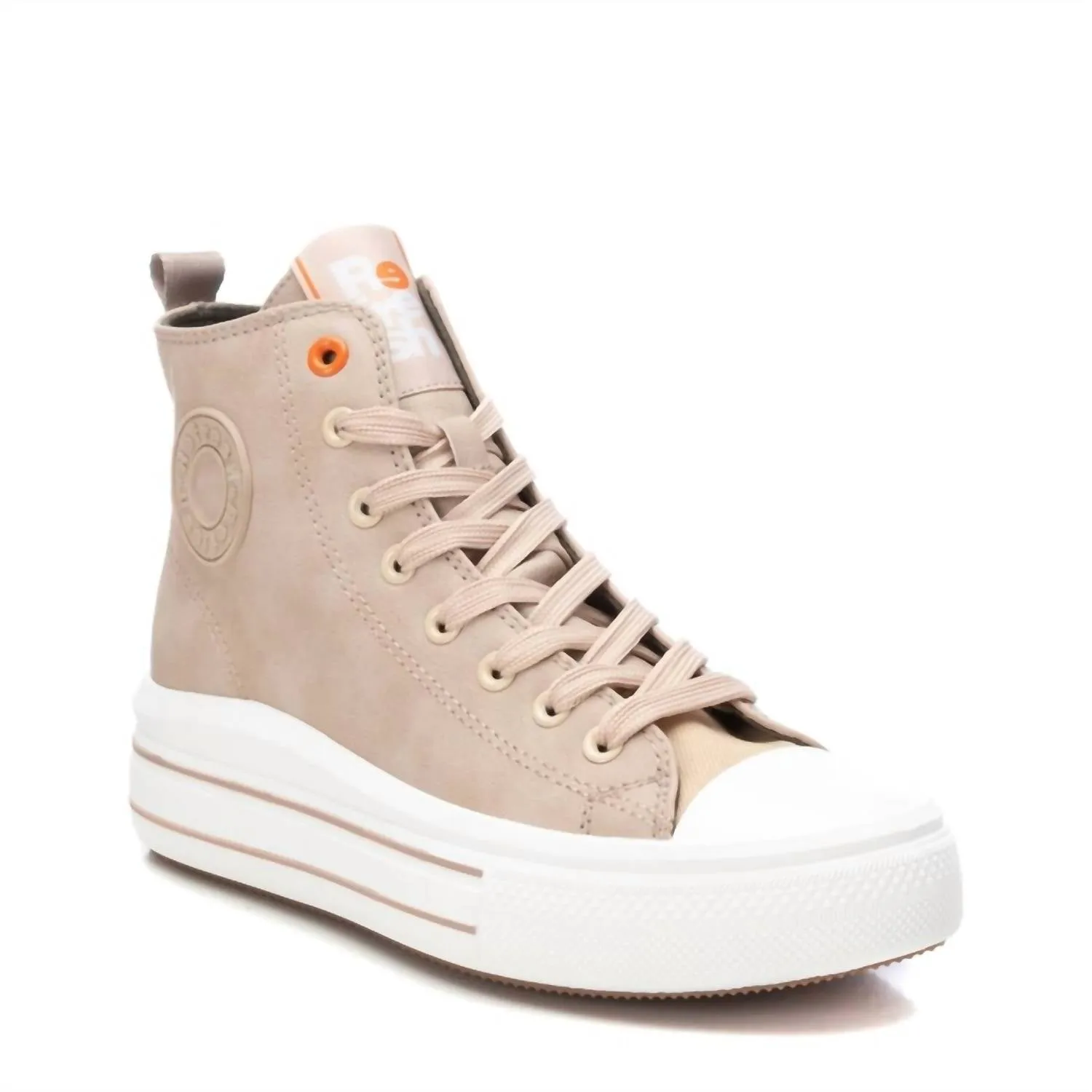 Women's Canvas Ankle Booties In Beige