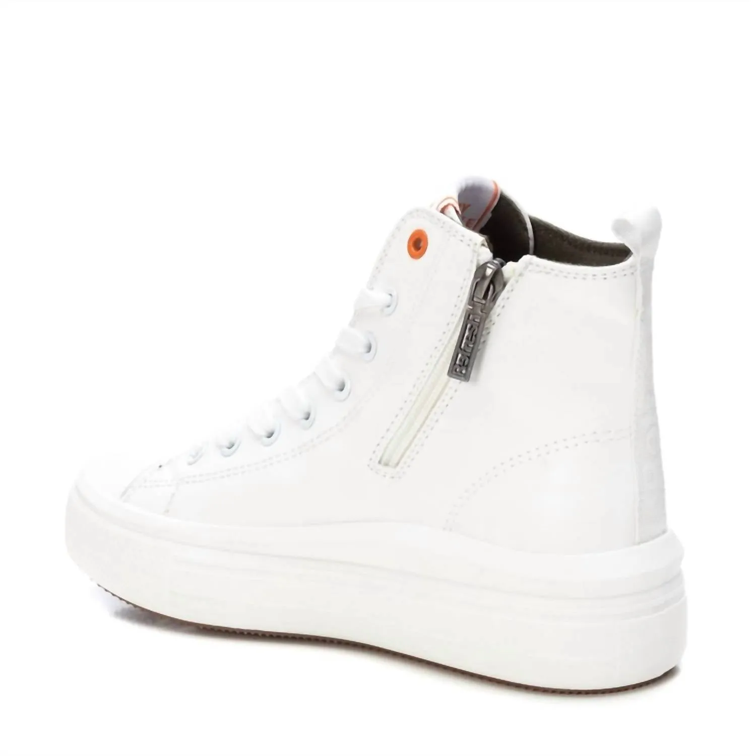 Women's Canvas Ankle Booties In White