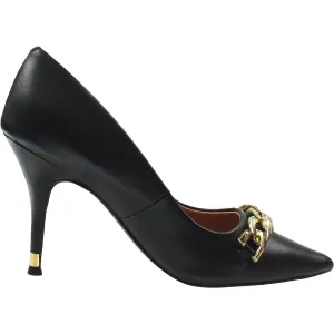 Womens Chain Leather Pumps
