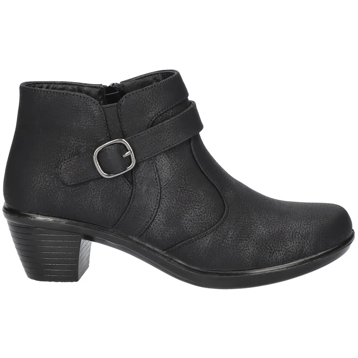 Womens Faux Leather Ankle Booties