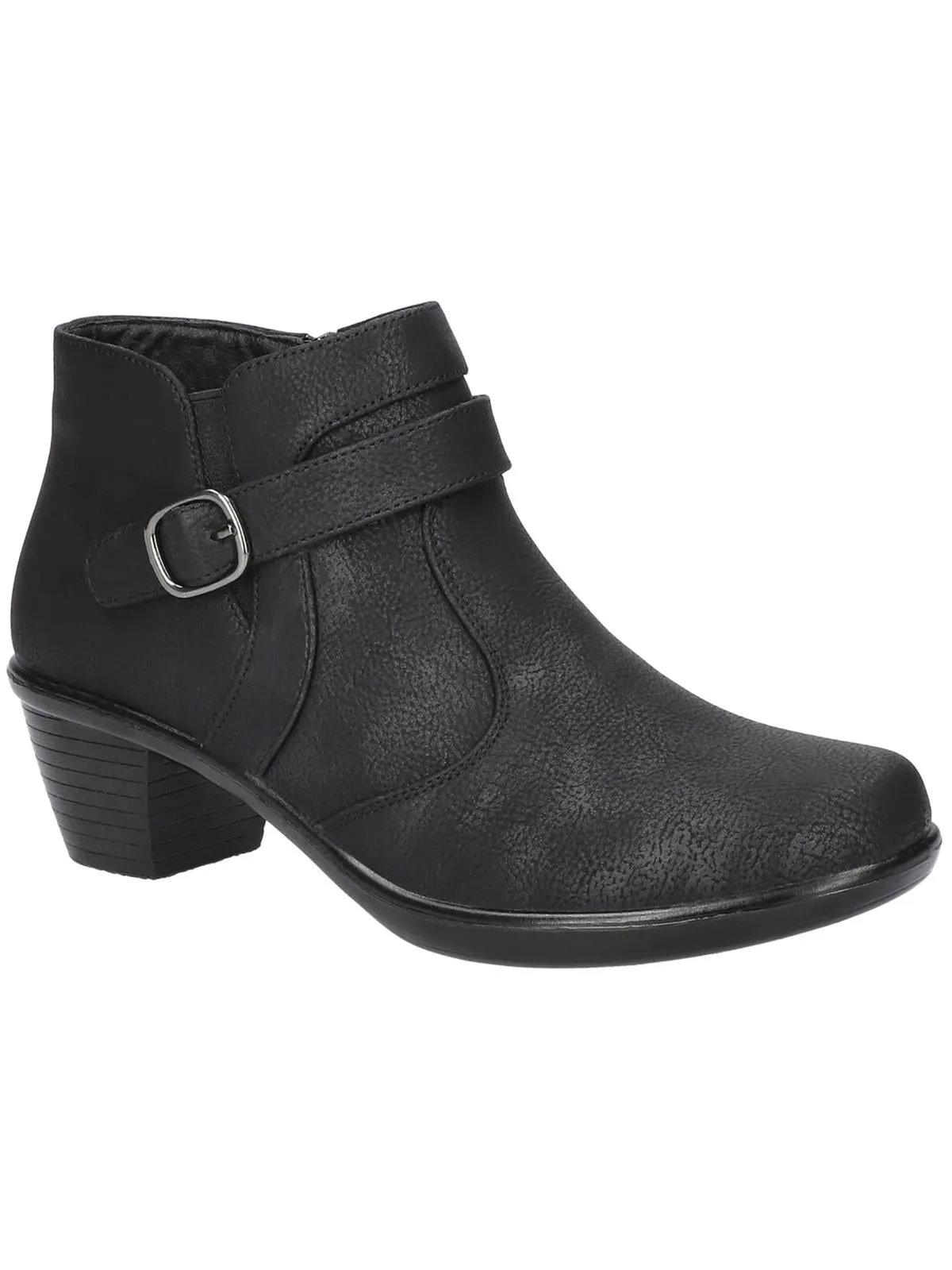Womens Faux Leather Ankle Booties