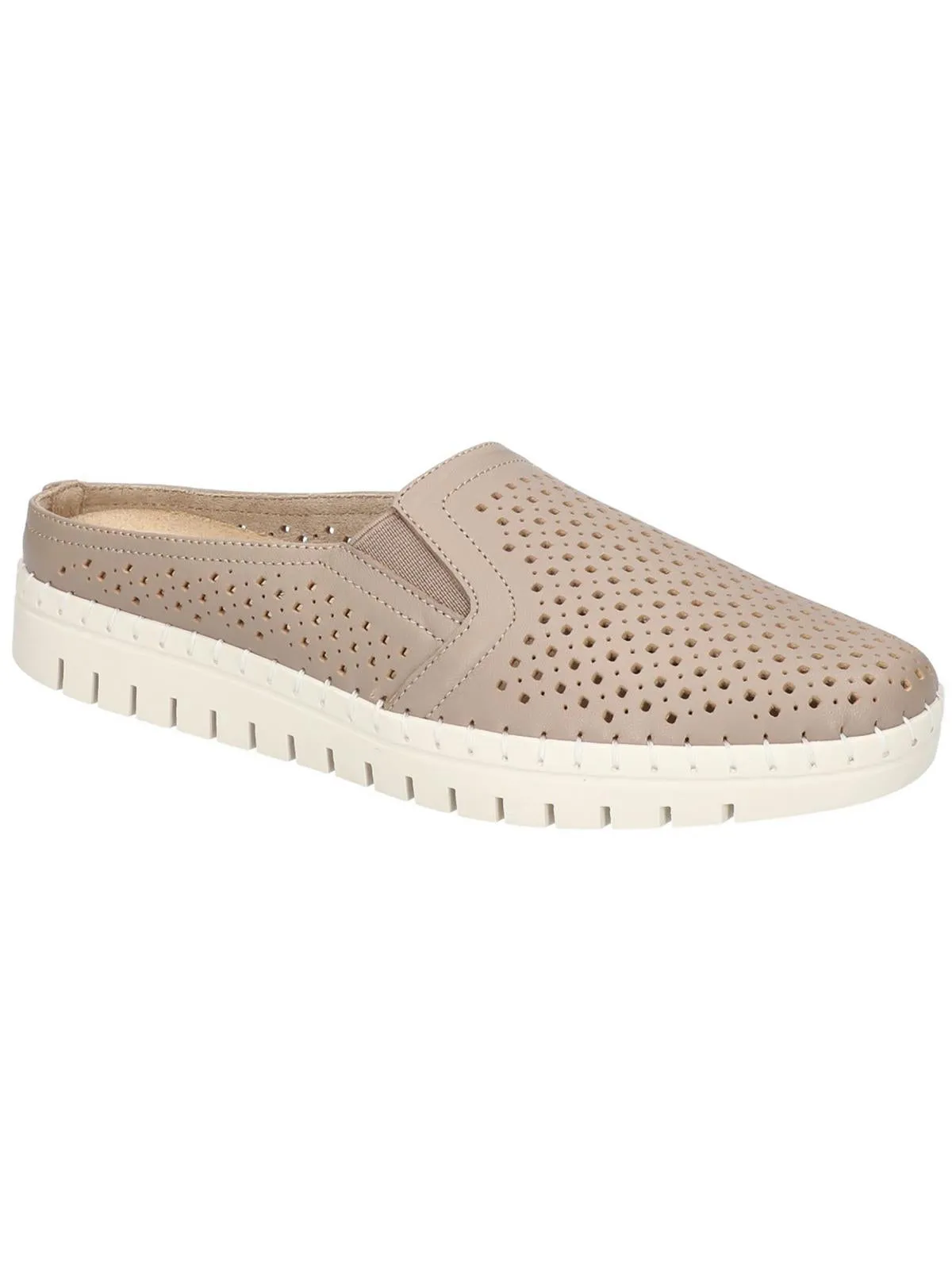 Womens FAUX LEATHER SLIP ON Mules