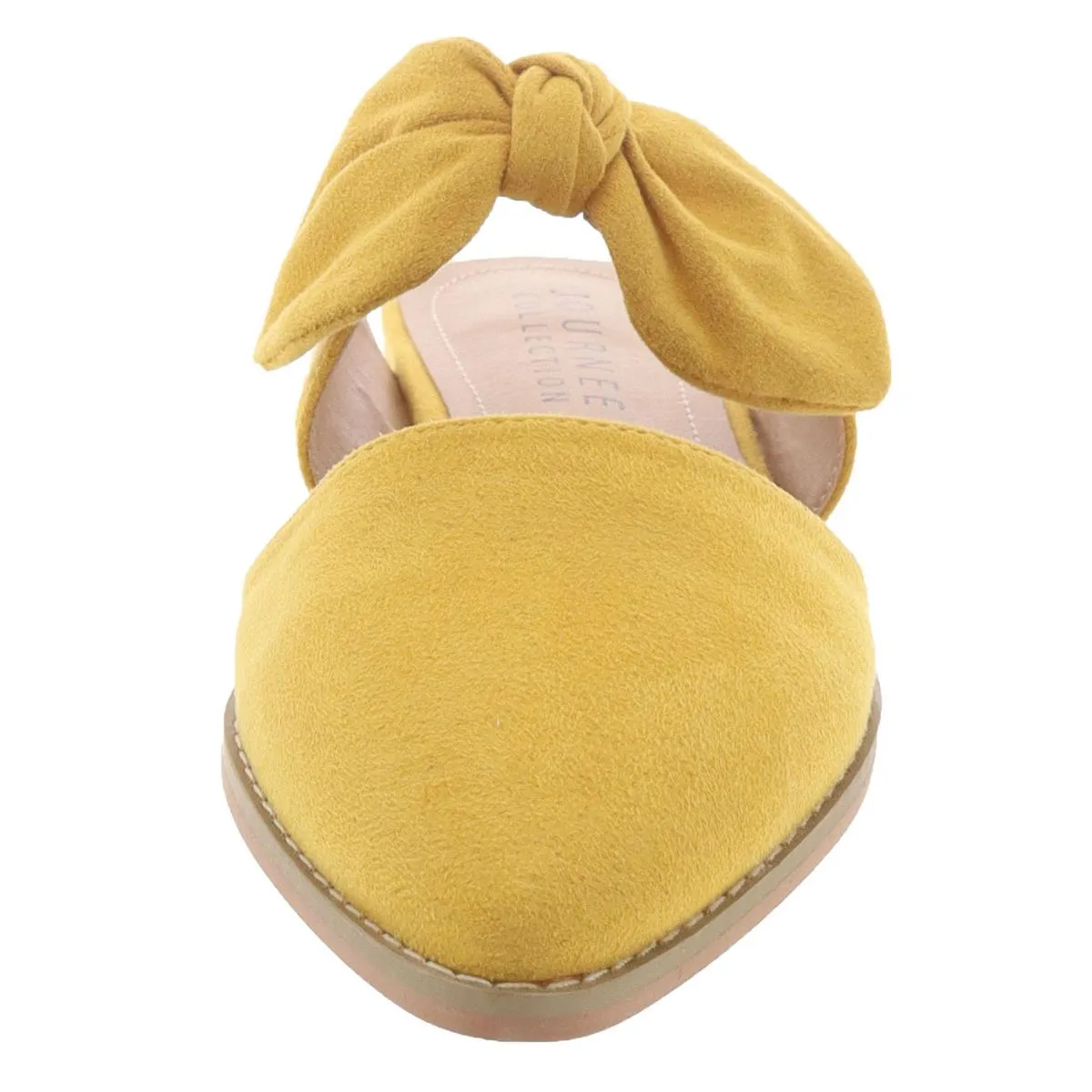 Womens Faux Suede Pointed Toe Mules
