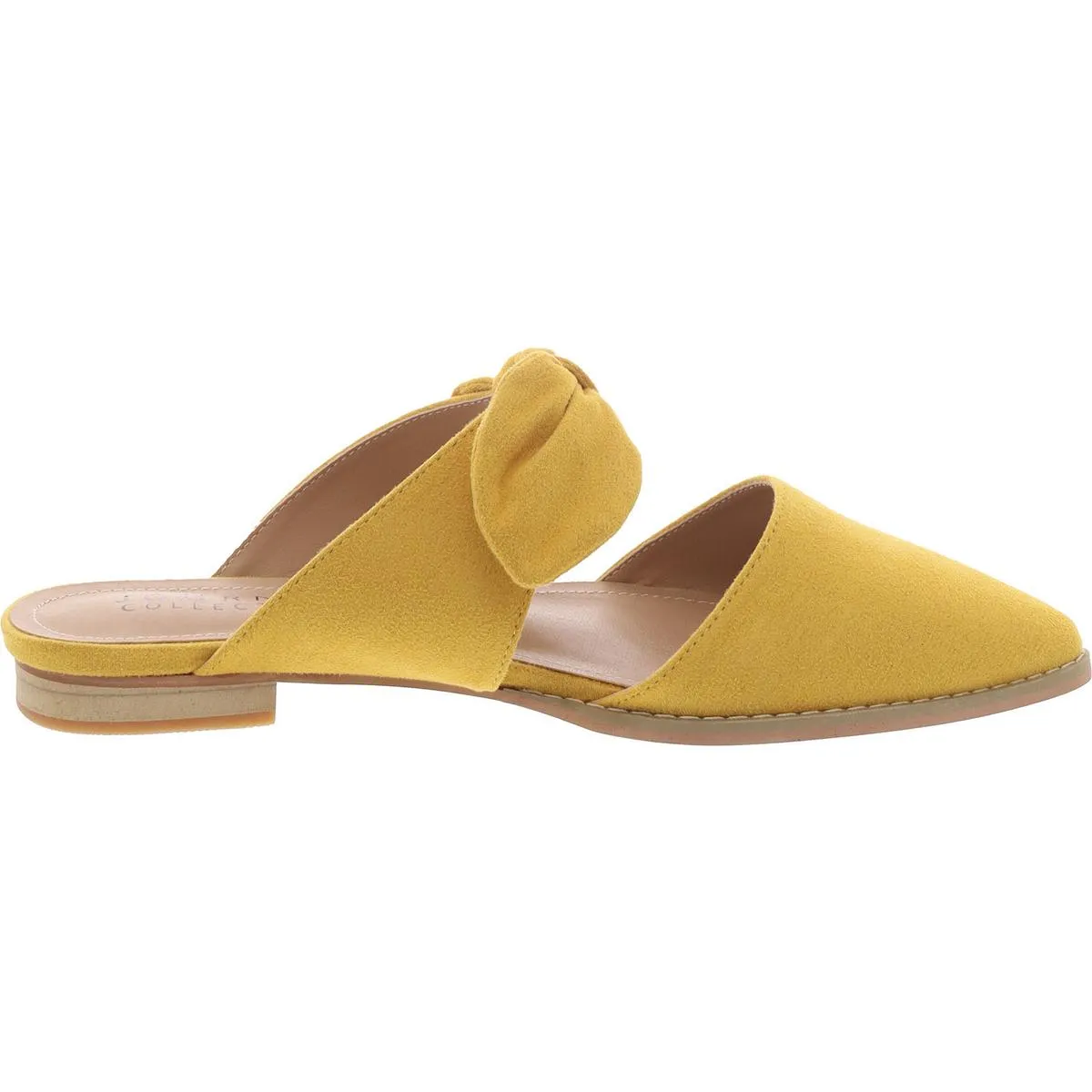 Womens Faux Suede Pointed Toe Mules