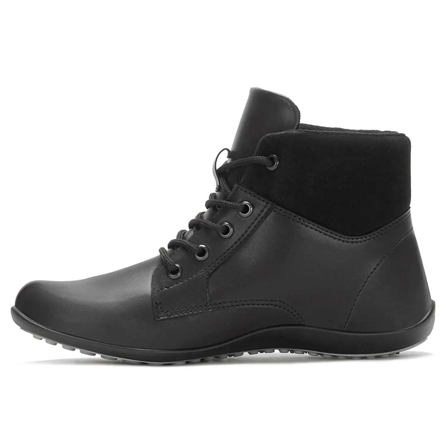 Women's Flat Booties With Side Zipper In Black