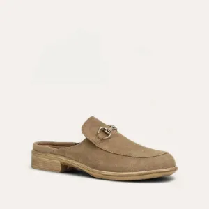 Women's Halny Suede Mule In Almond