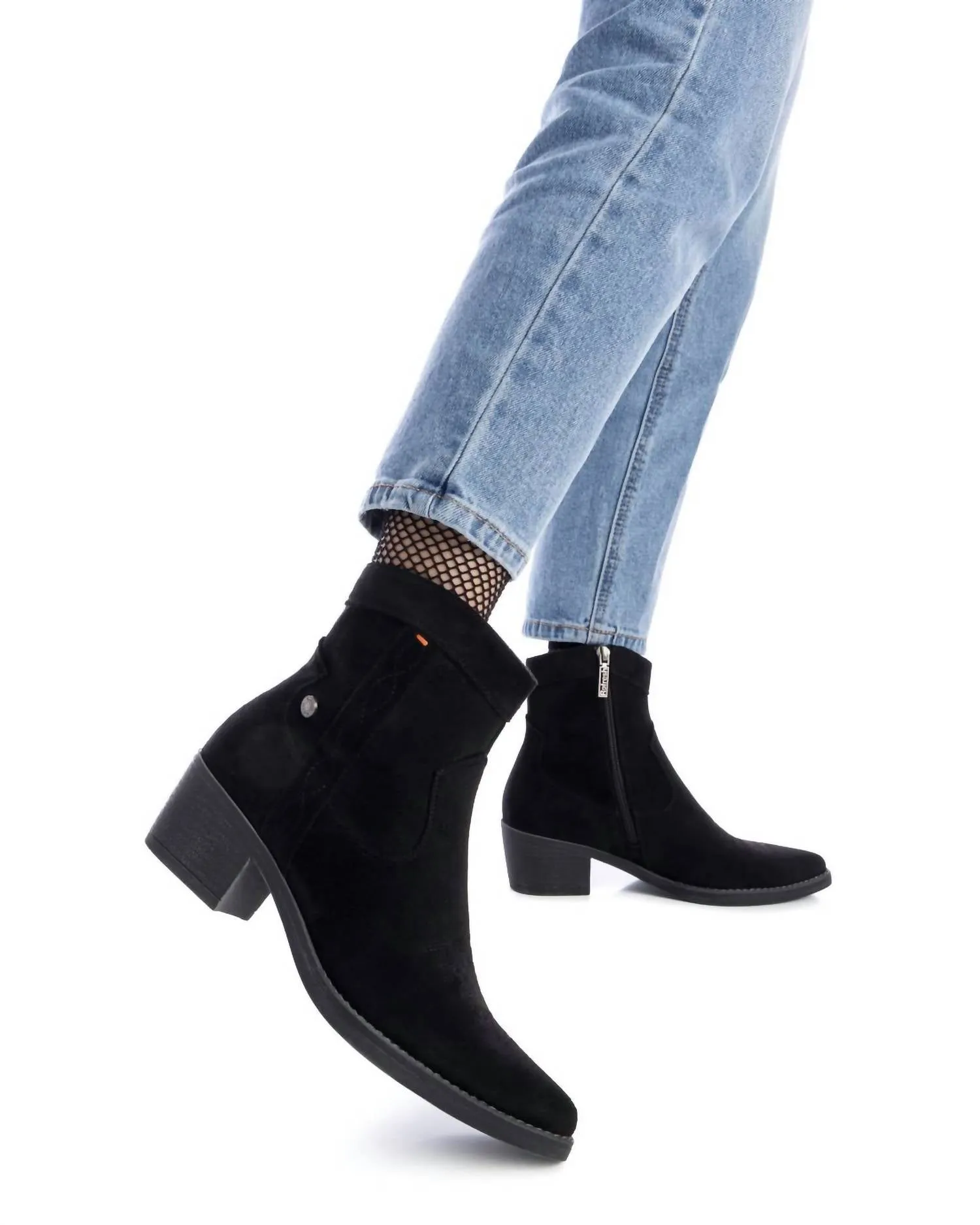 Women's Italian Western Booties In Black