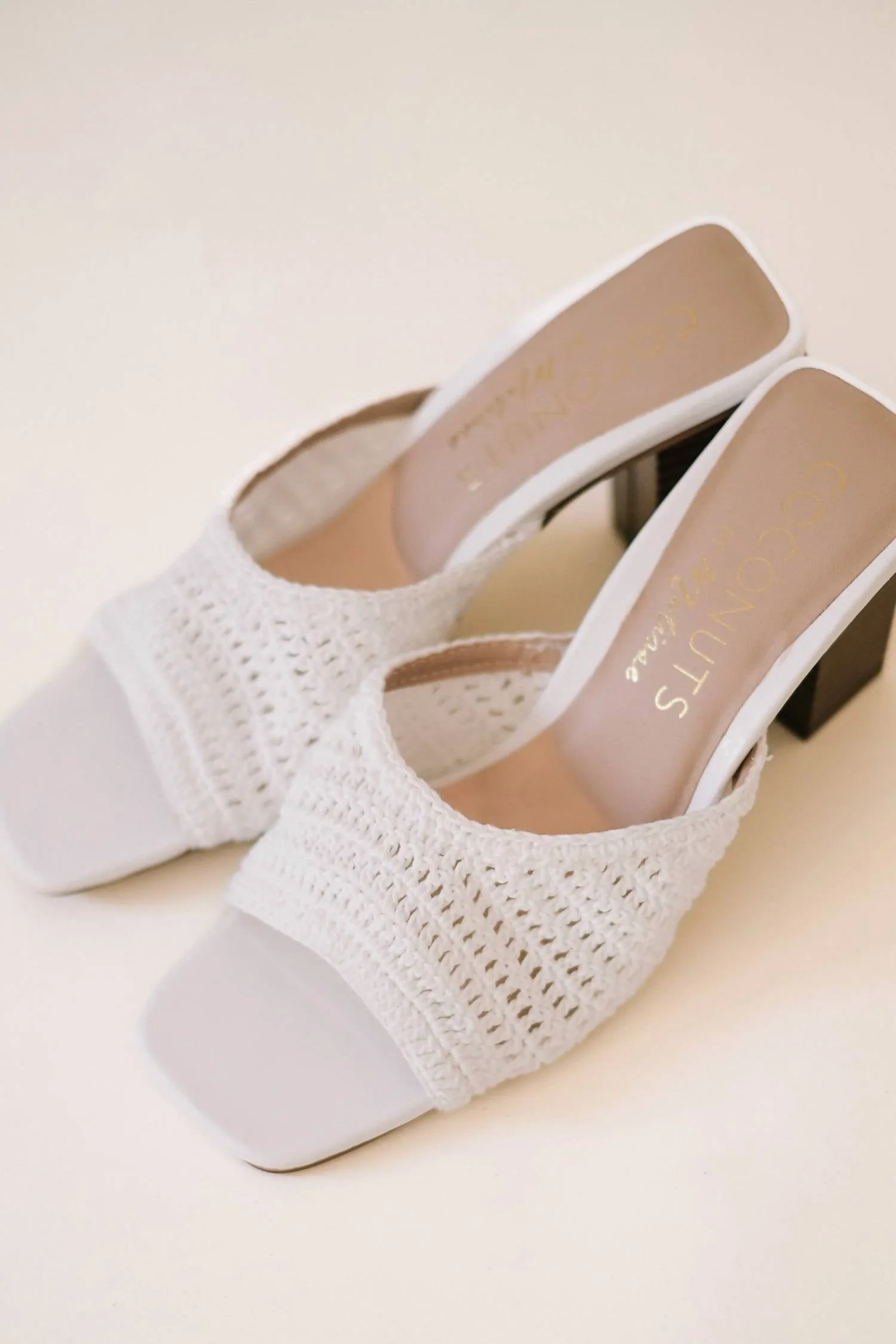 Women's Layton Crochet Mule Heels In Ivory
