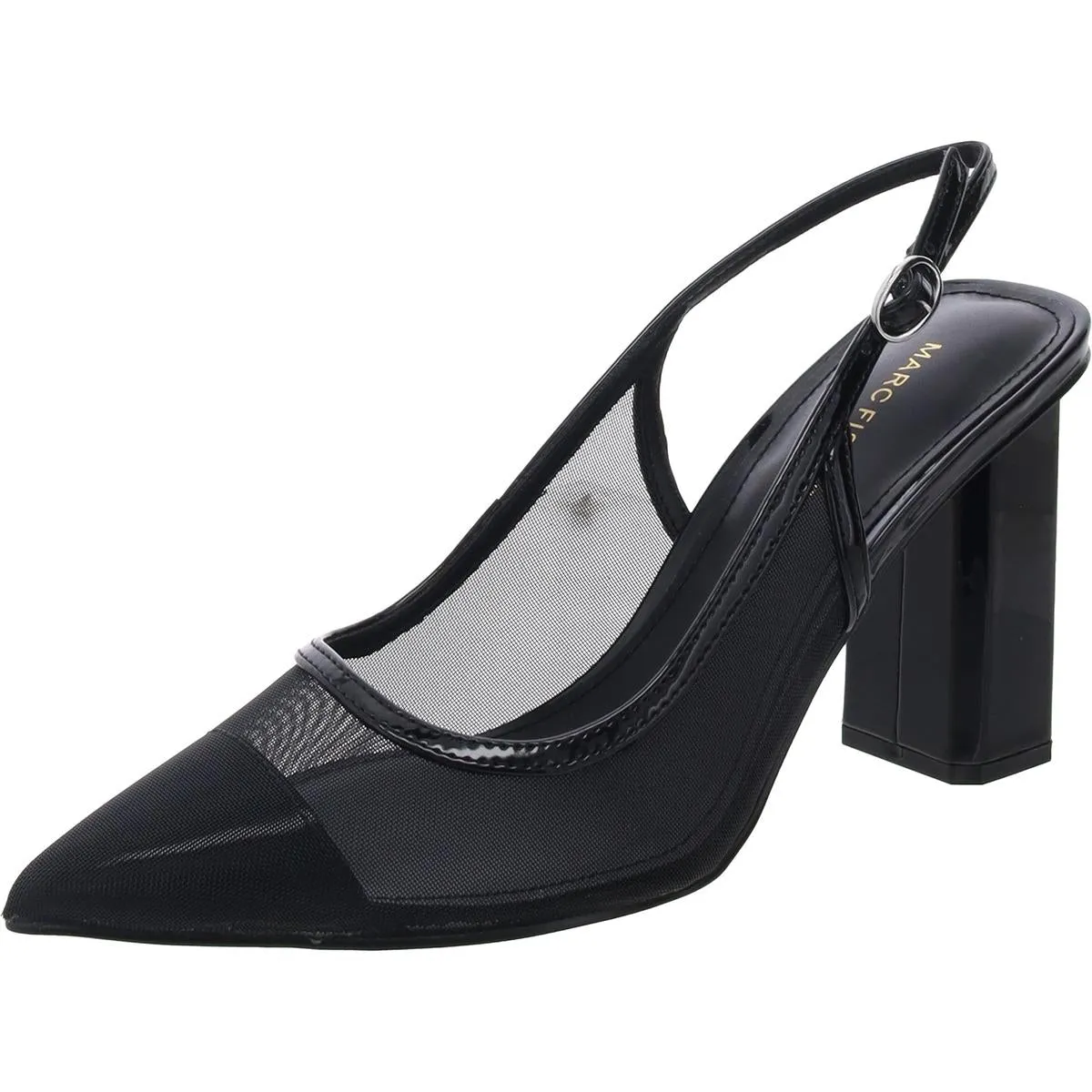 Womens Mesh Inset Mesh Slingback Heels
