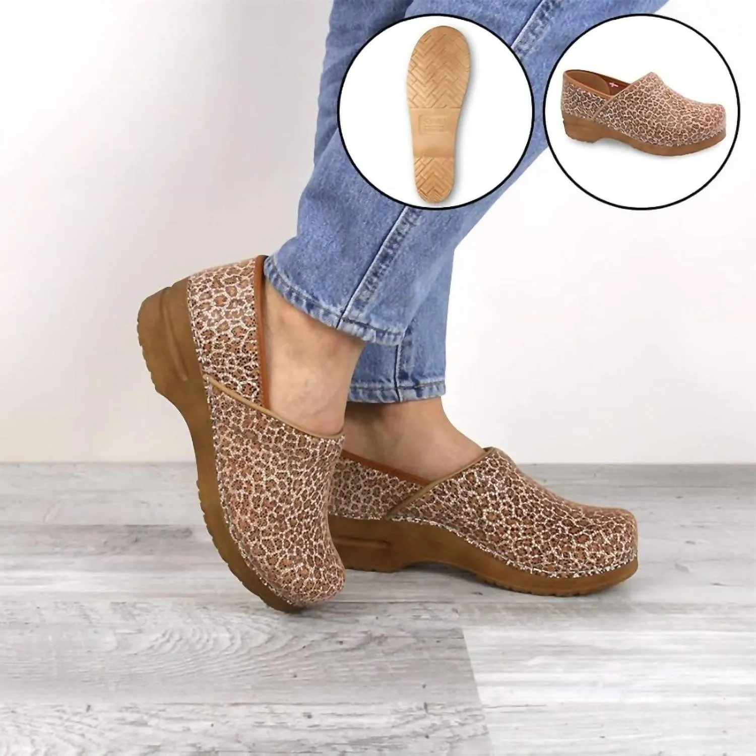 Women's Original Professional Clog In Printed Suede Nature