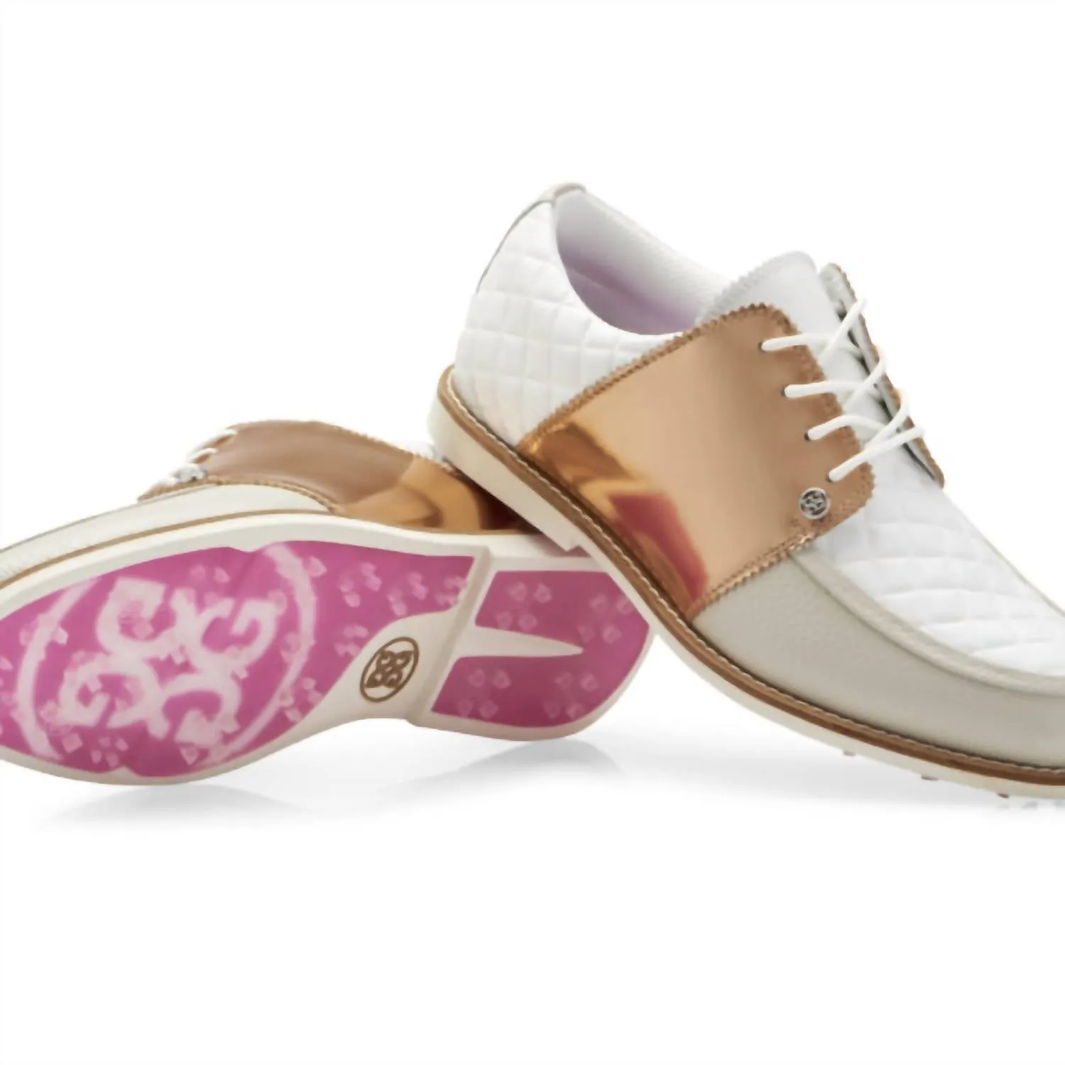 Women's Quilted Gallivanter Golf Shoes In Rose Gold