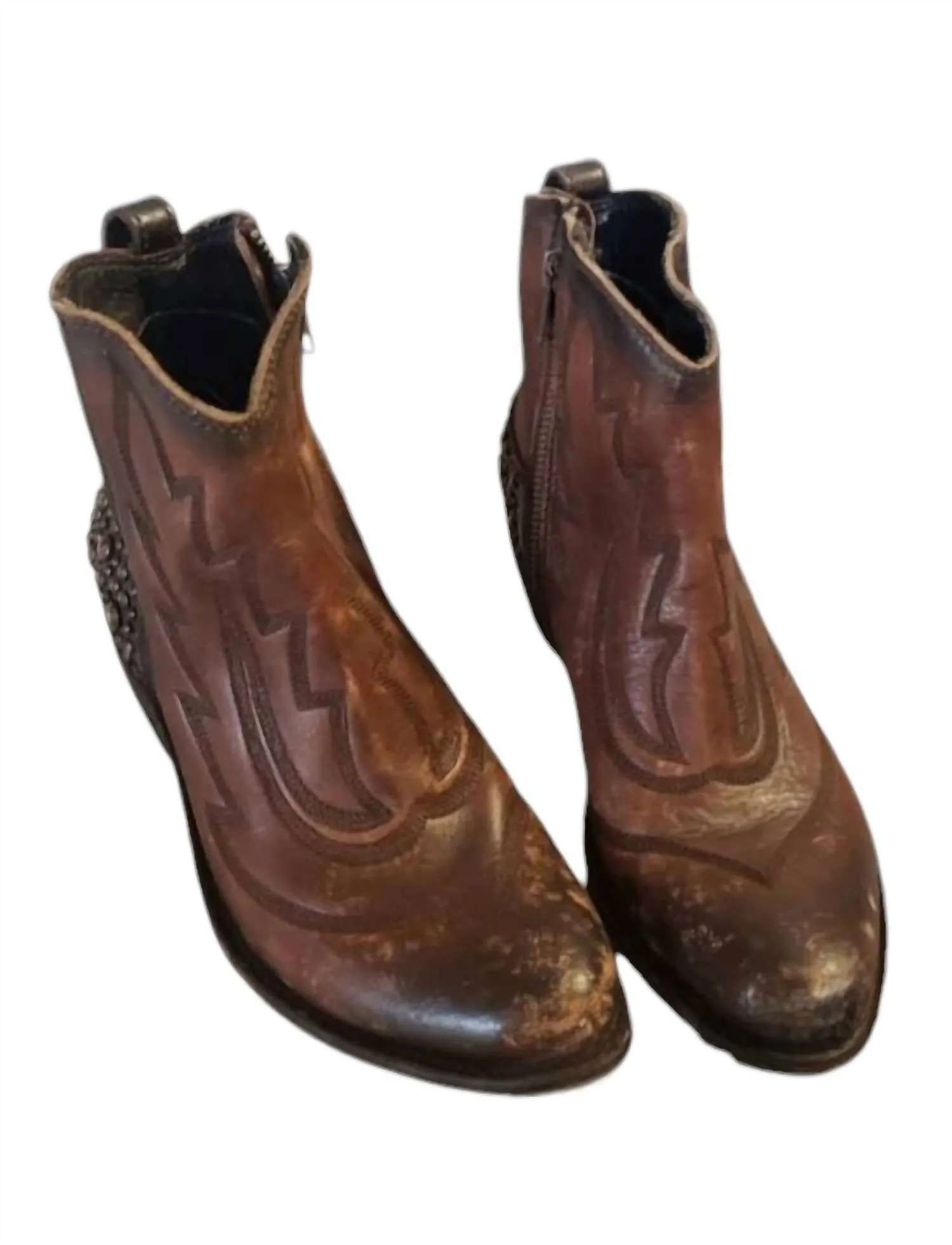 Women's Regina Drica Luggage Booties In Brown