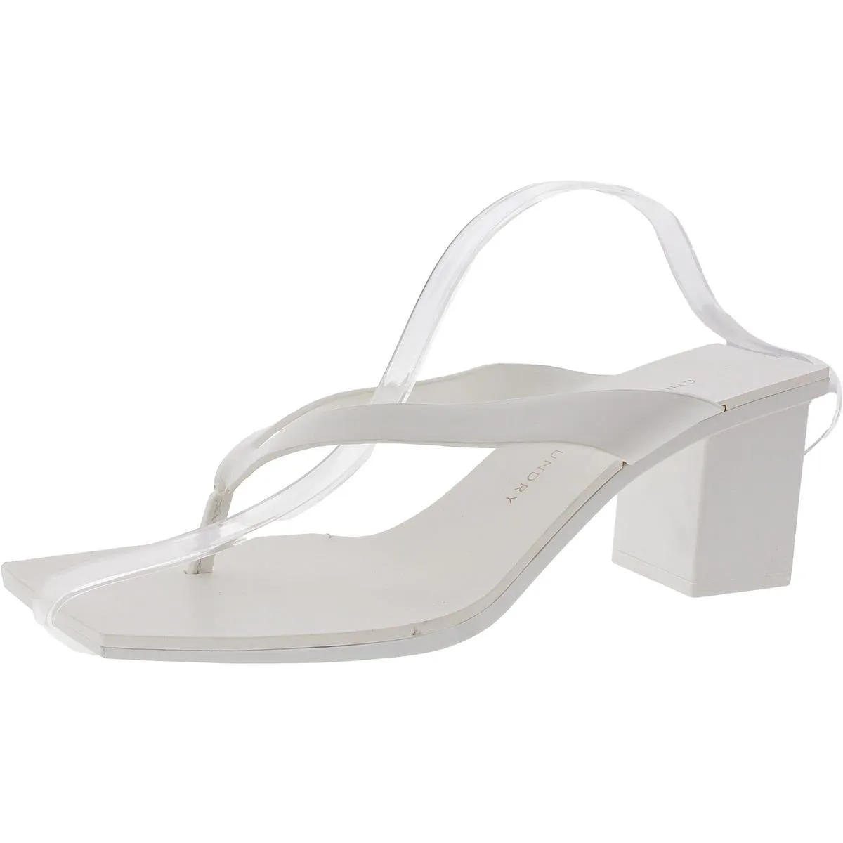 Womens Solid Faux Leather Slide
