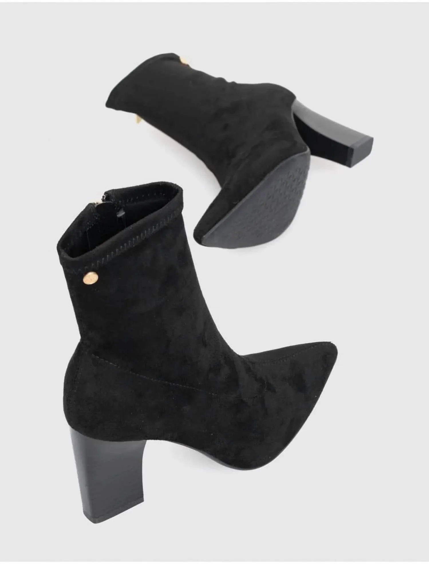 Women's Suede Dress Booties In Black