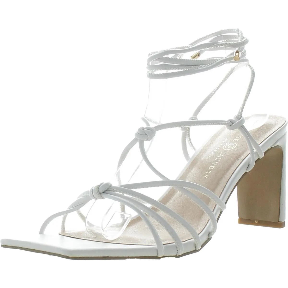 Yita Womens Lace-Up Man Made Block Heels