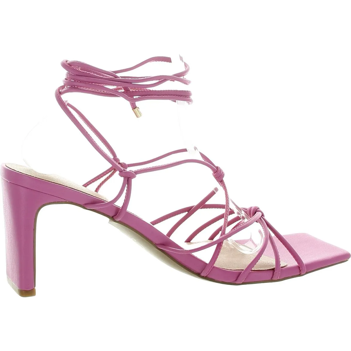 Yita Womens Lace-Up Man Made Block Heels