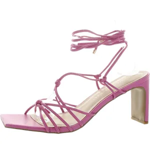 Yita Womens Lace-Up Man Made Block Heels
