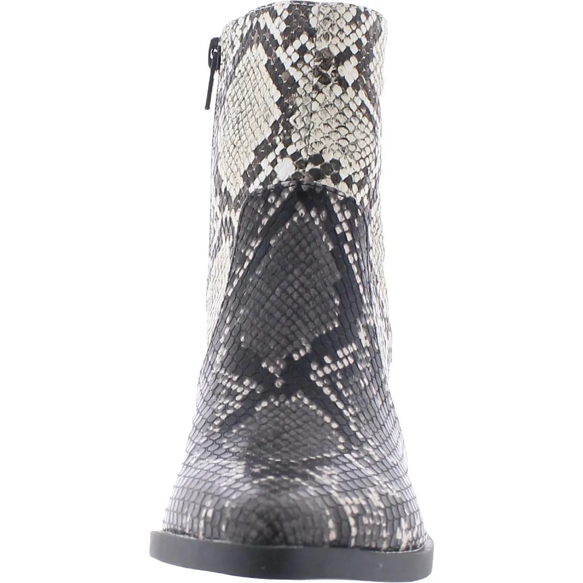Zada Womens Faux Leather Snake Print Booties