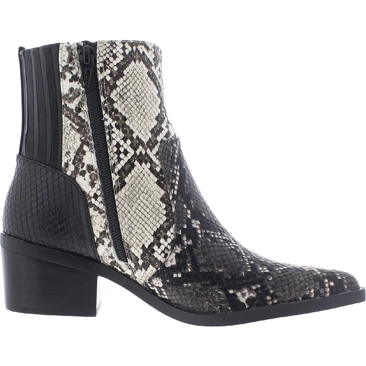 Zada Womens Faux Leather Snake Print Booties